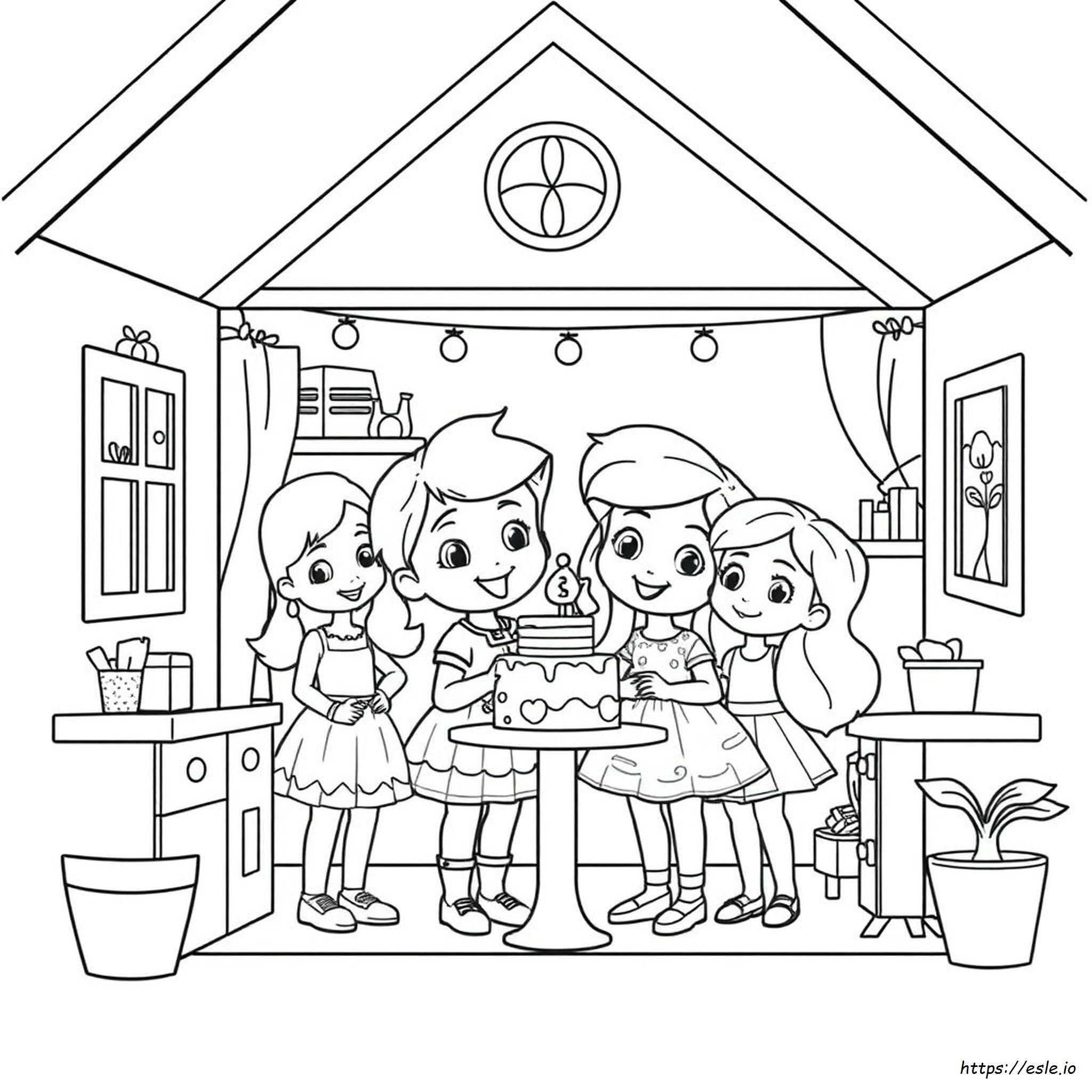 Gabby Dollhouse Colouring Pages Printable