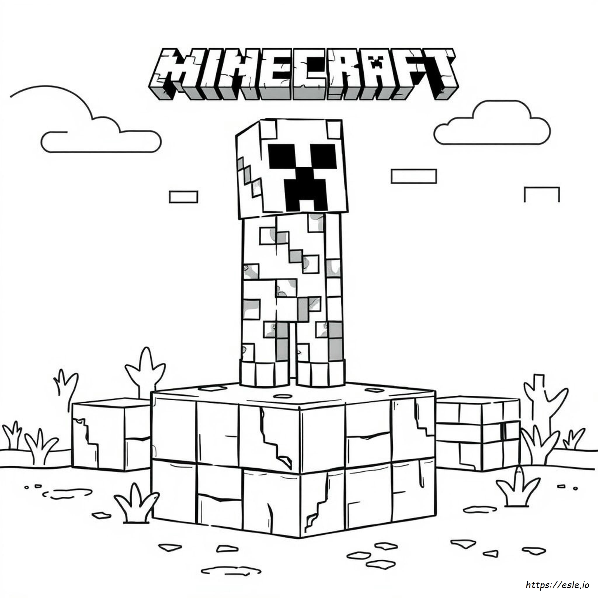 Fantastico Creeper Di Minecraft Da Colorare