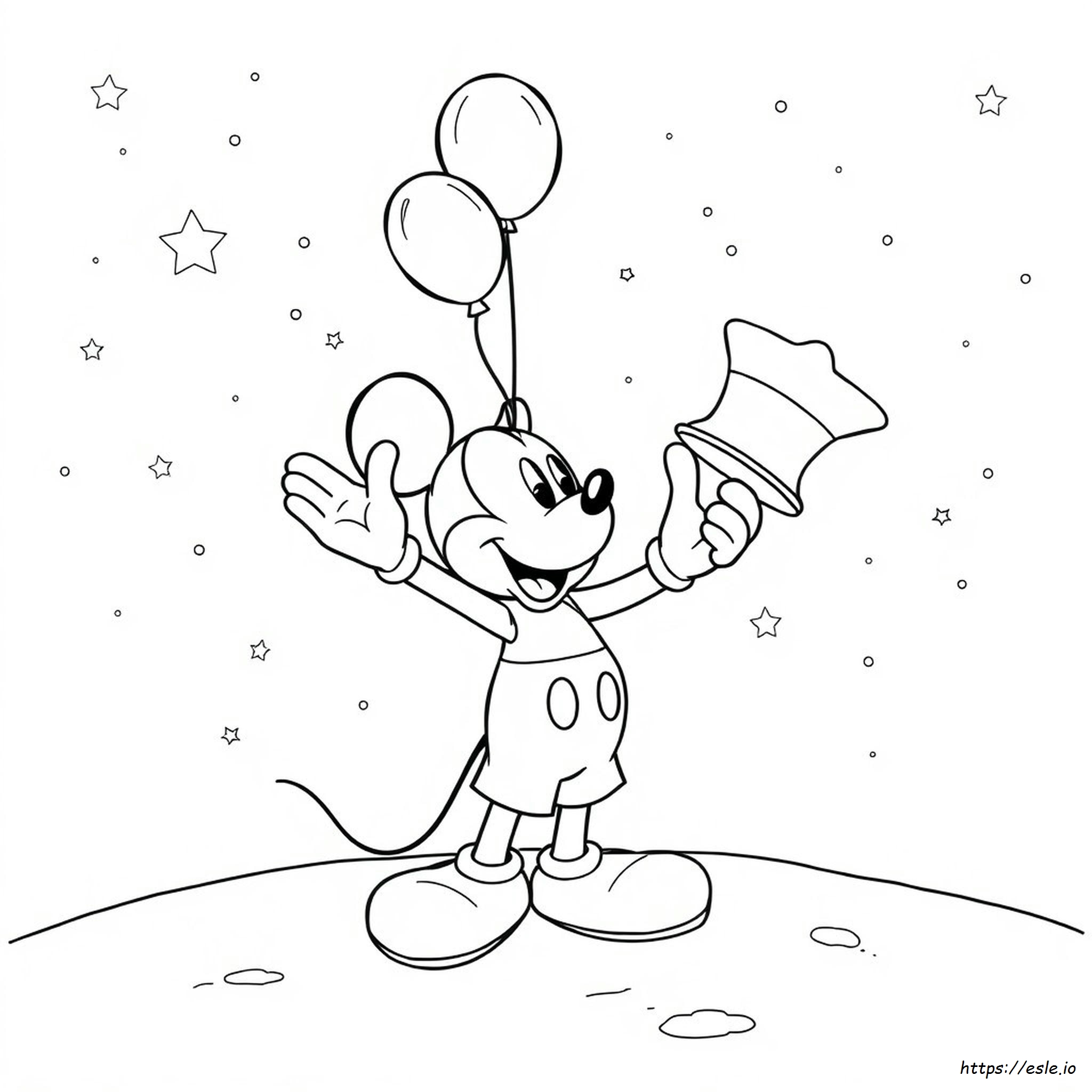 Gambar Mewarnai Mickey Mouse - Halaman Gratis
