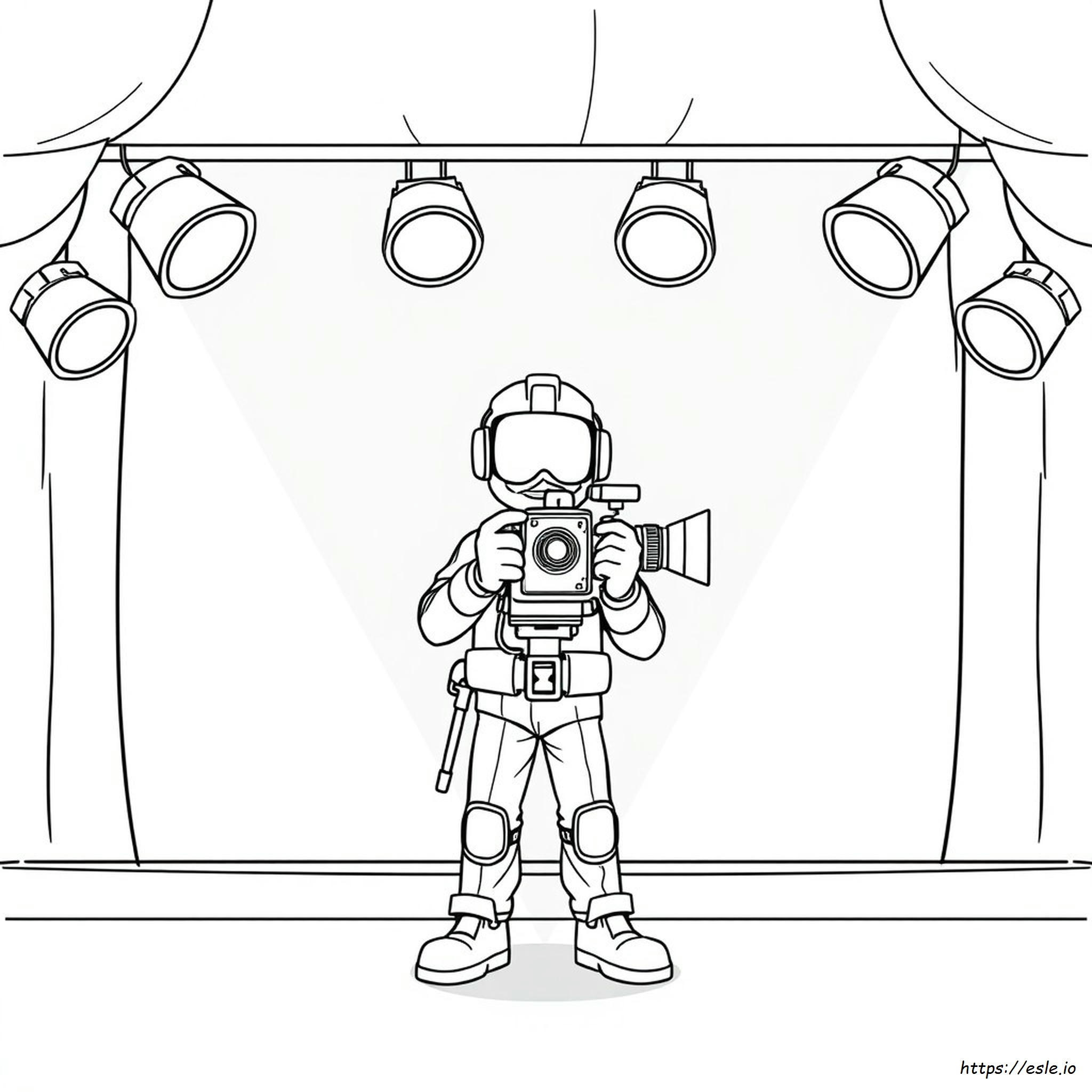 Camera Man Skibidi Coloring Page - Free Printable