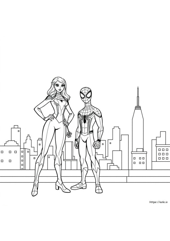 Gwen Spiderman Coloring Pages