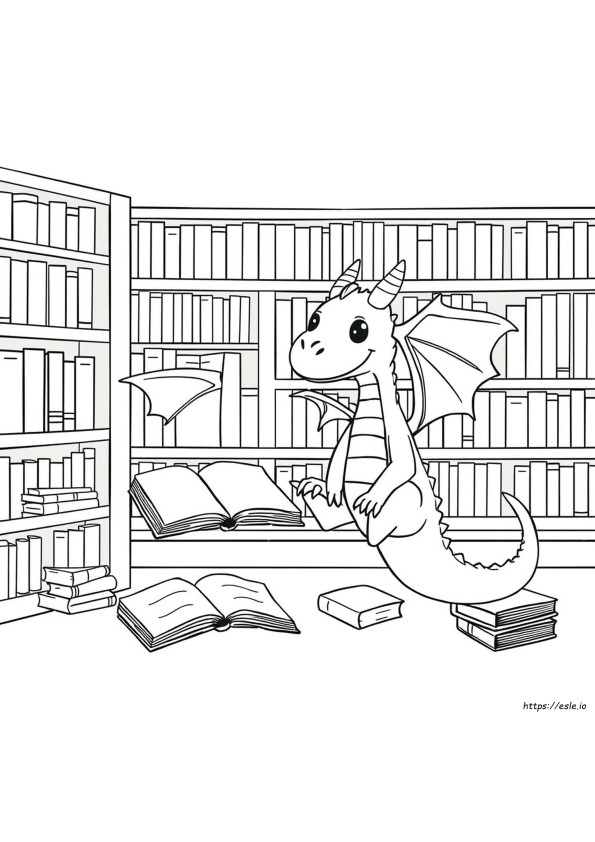 Jangan Bawa Naga Anda Ke Perpustakaan Gambar Mewarnai