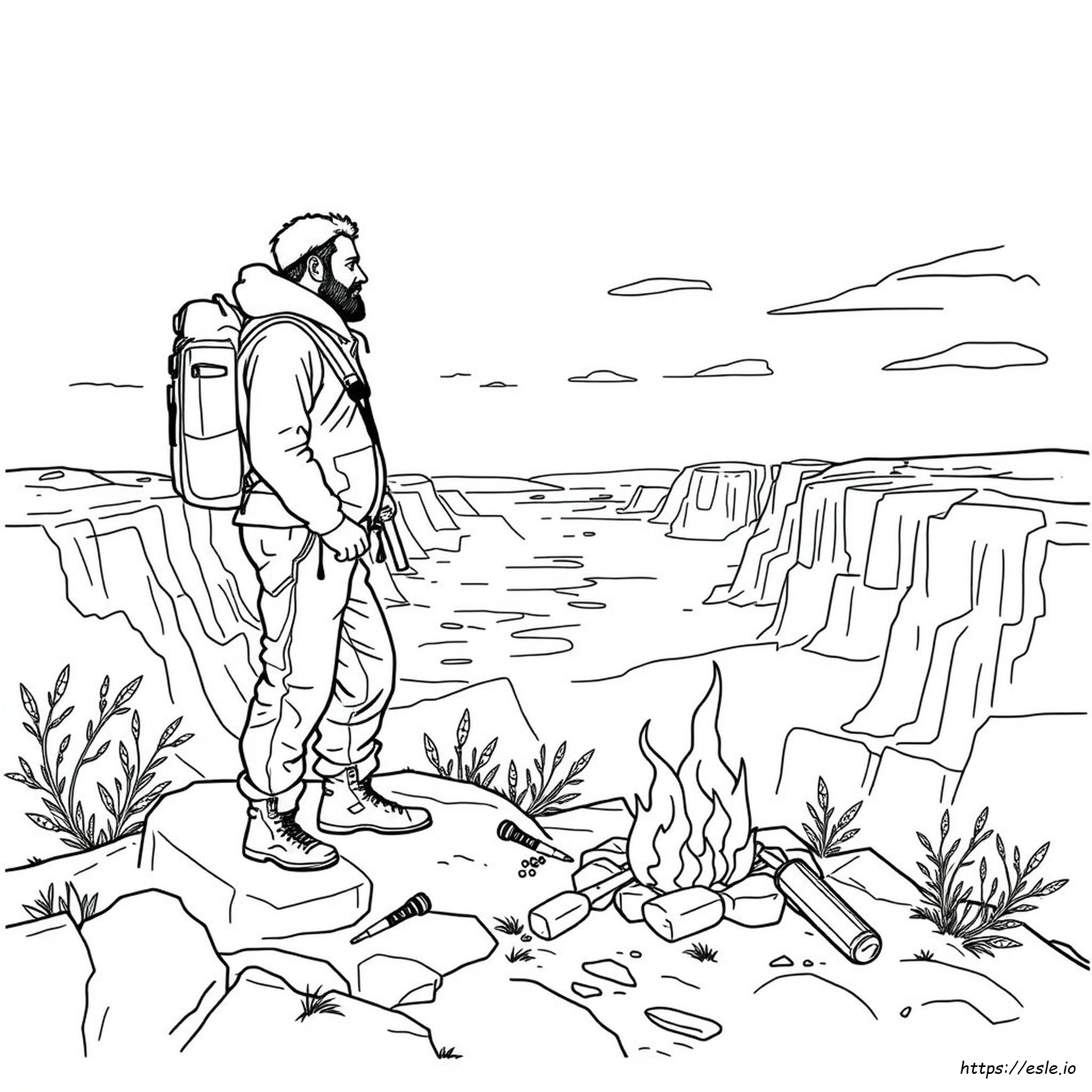 Gambar Mewarnai Bear Grylls