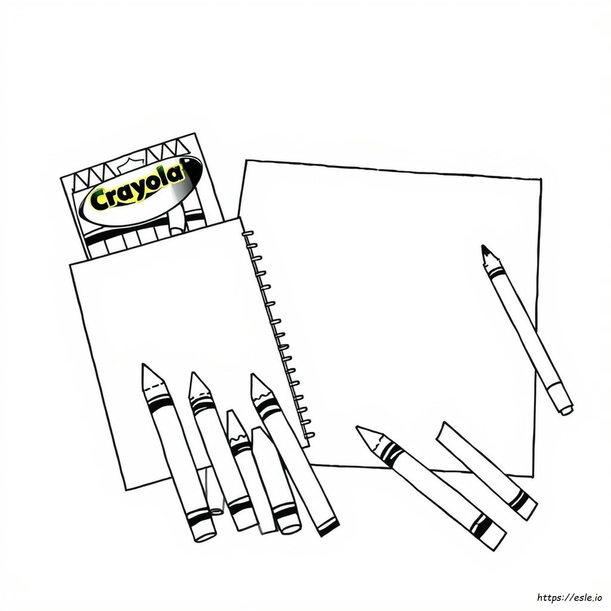 Crayola Colored Pencils Color List Coloring Page