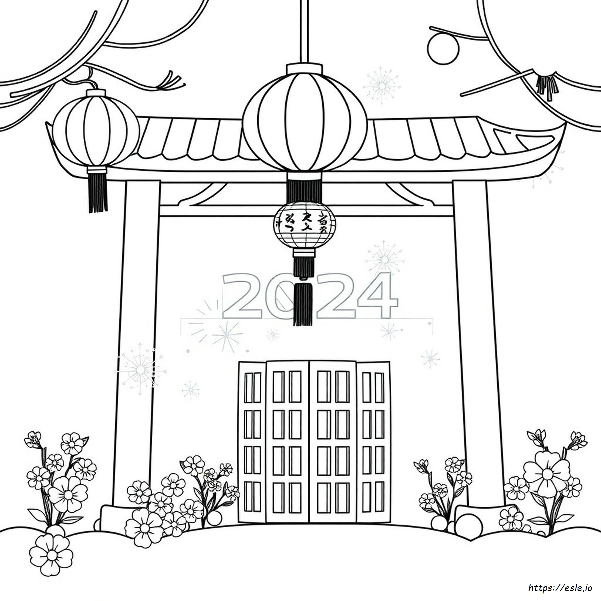 Tahun Baru Imlek 2024 Gambar Mewarnai