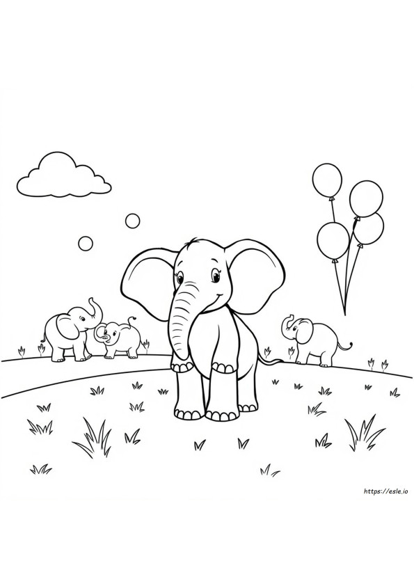 Elmer The Elephant Colouring