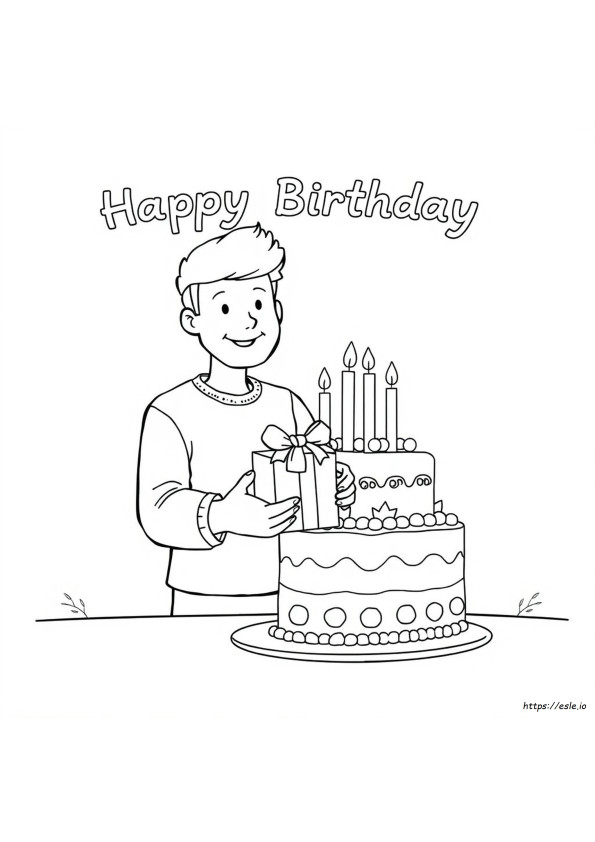 Adult Happy Birthday Coloring Pages