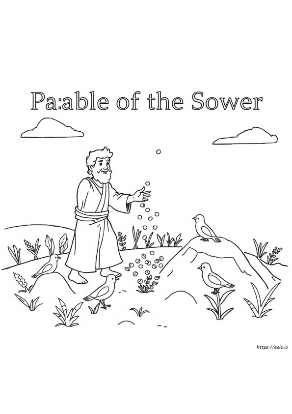 Parable Of The Sower Coloring Sheet