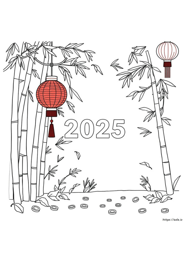 Lunar New Year Coloring Pages 2025 Printable
