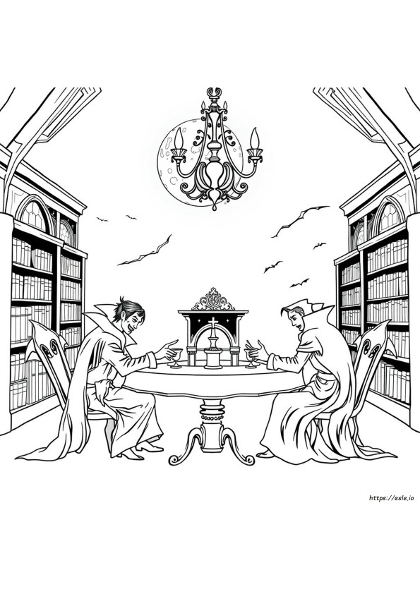 Desene De Colorat Cu Vampiri Pentru Adulți