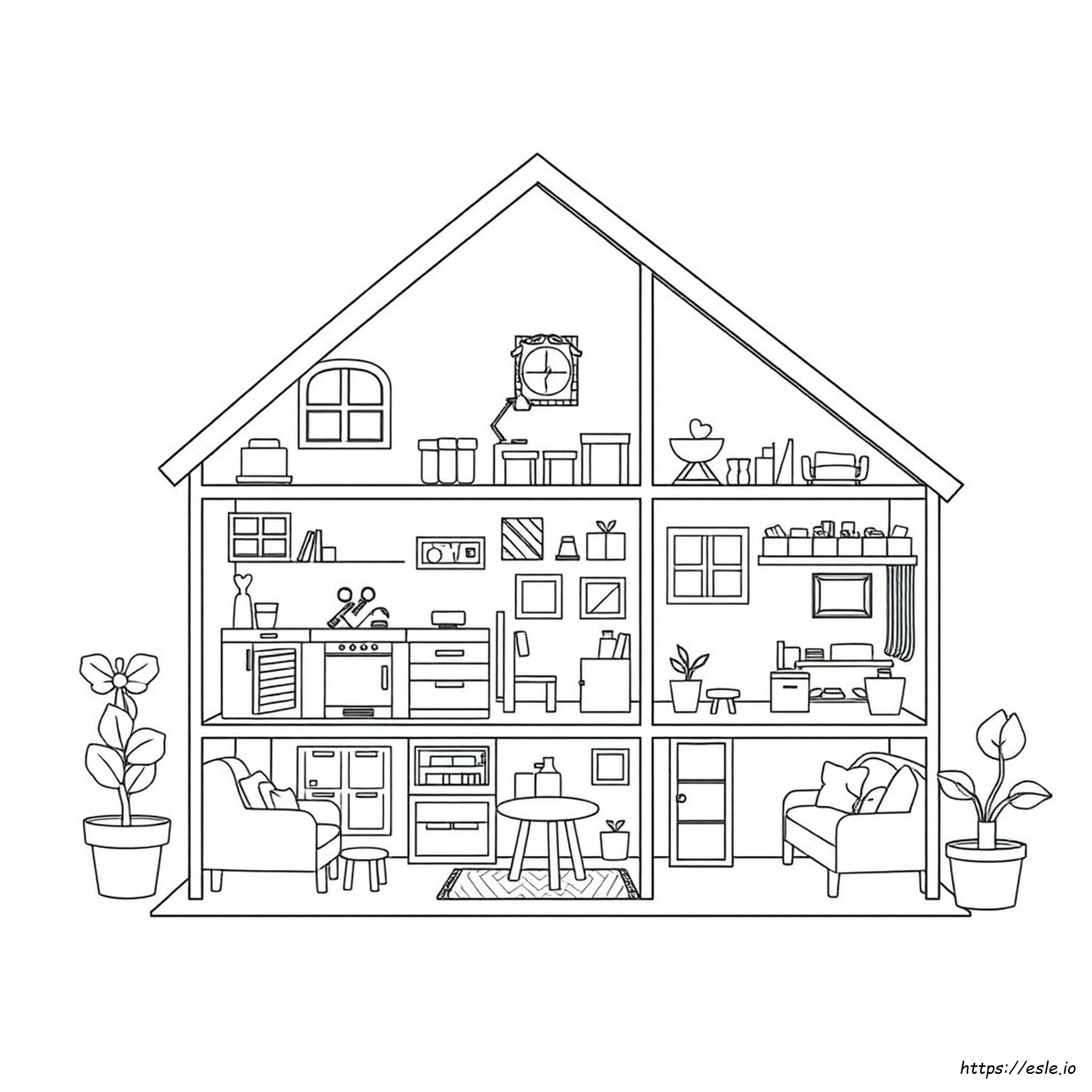 Printable Paper Doll House Toca Boca Coloring Pages