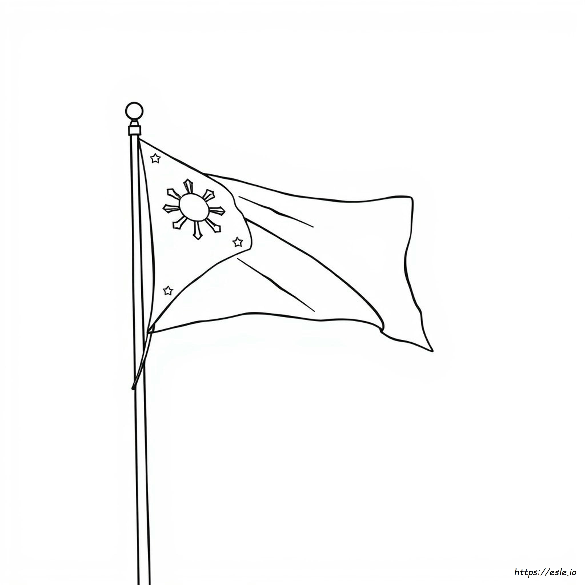 Bandiera Filippina Da Colorare - Stampabile