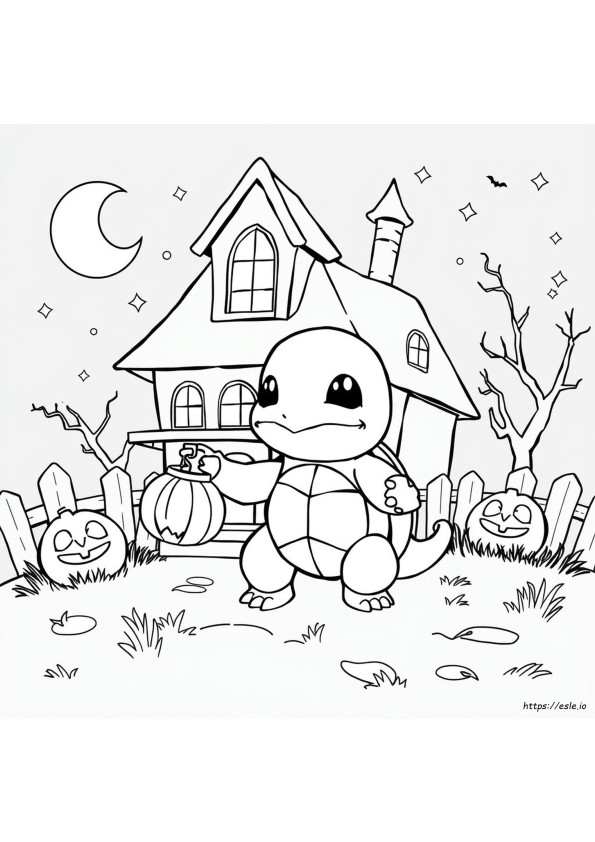 Squirtle Halloween Színező