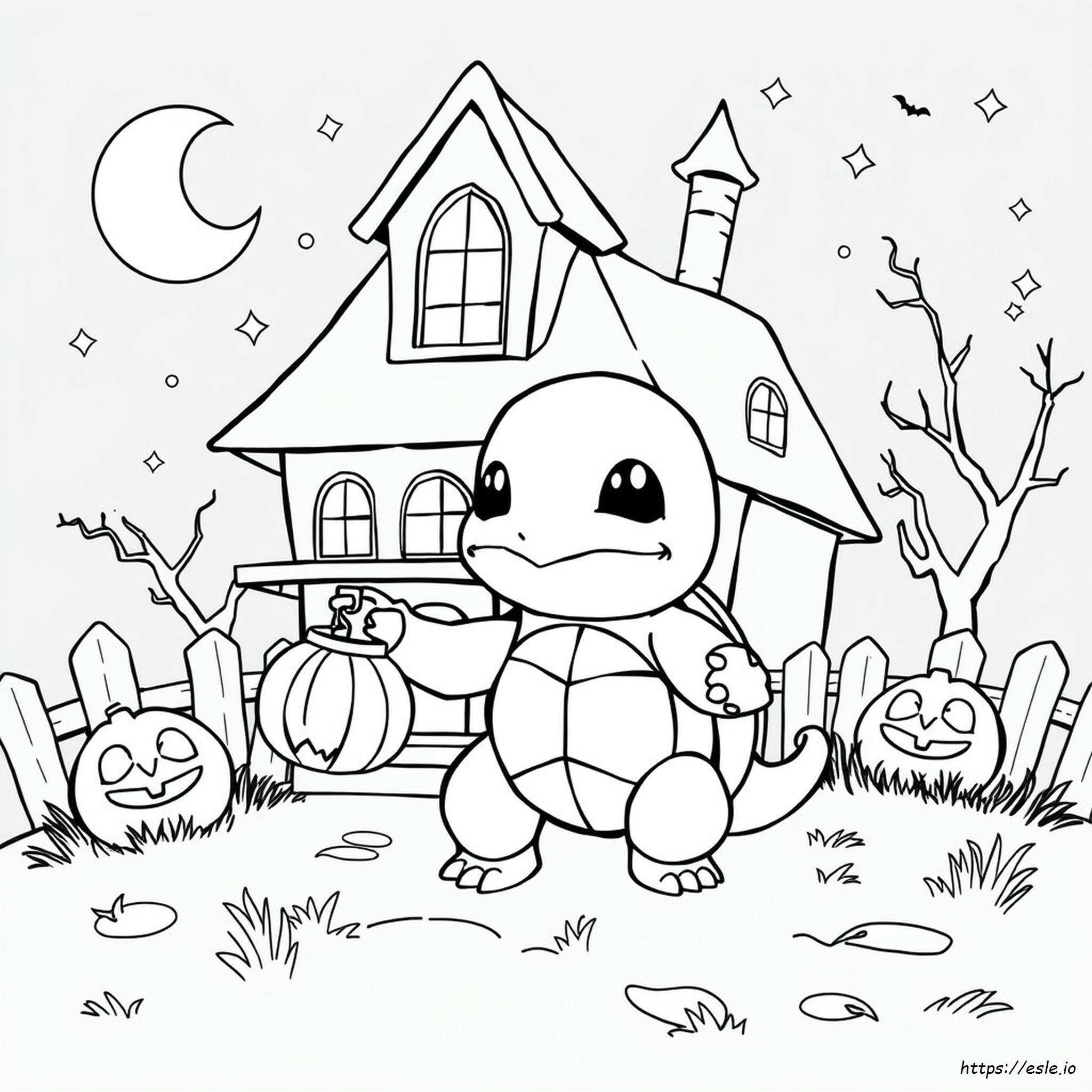 Squirtle Halloween Coloring Page - Free Printable
