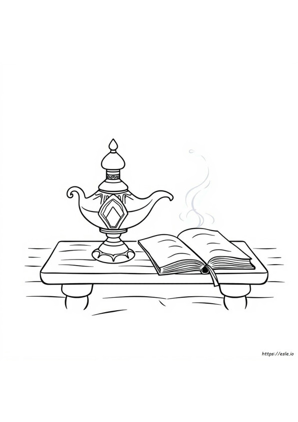 Coloriage Lampe Magique