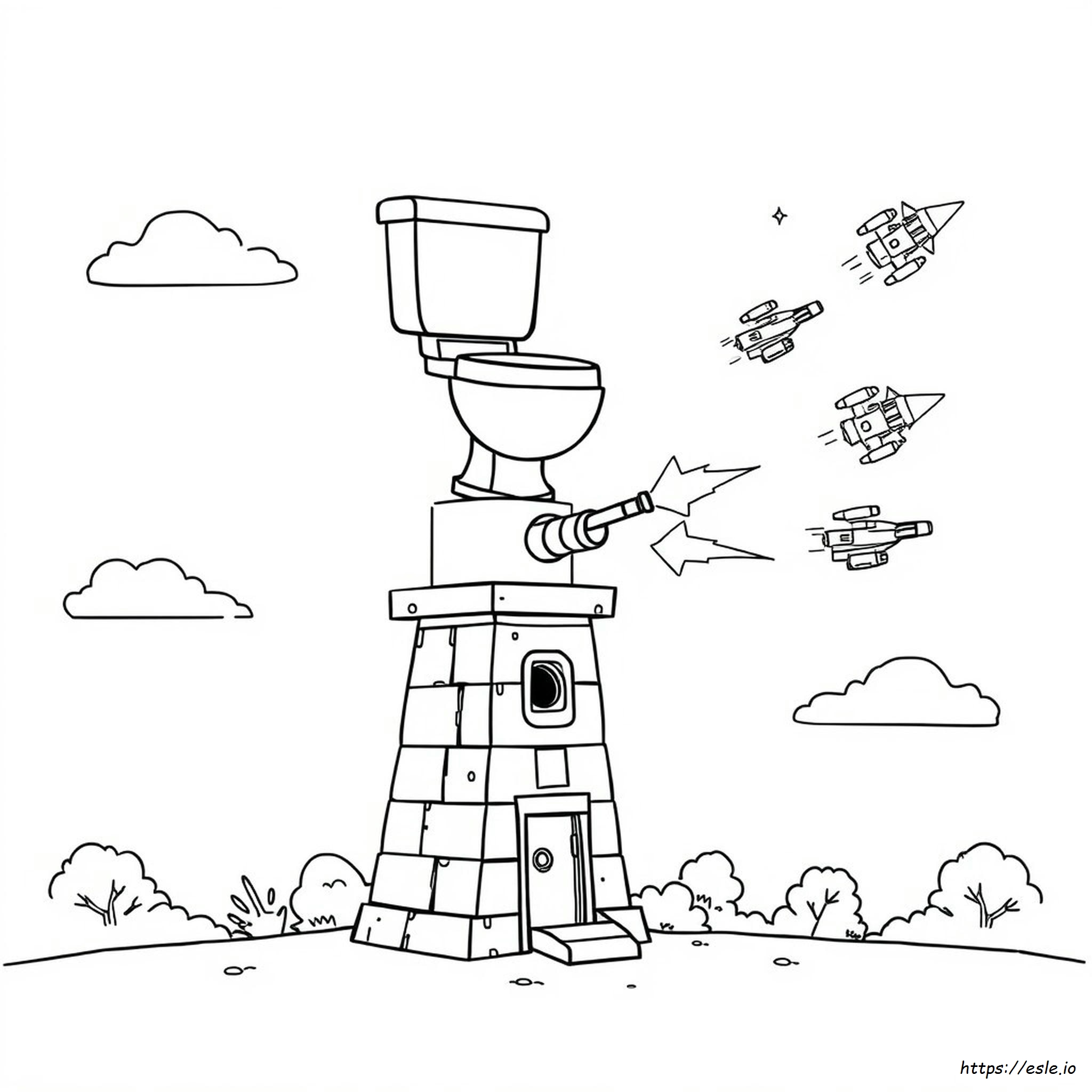 Toilet Tower Defense Coloring Pages