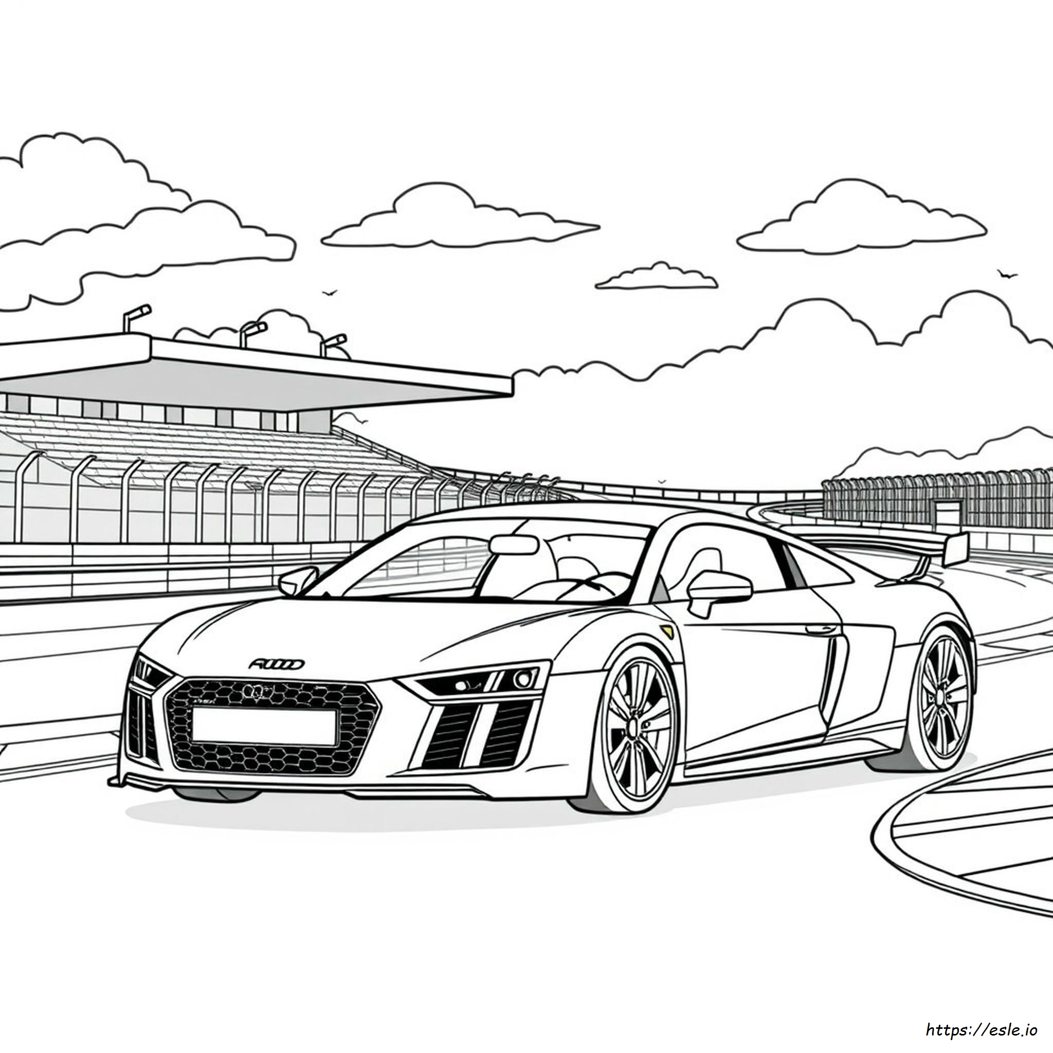 Audi R8 Coloring Page