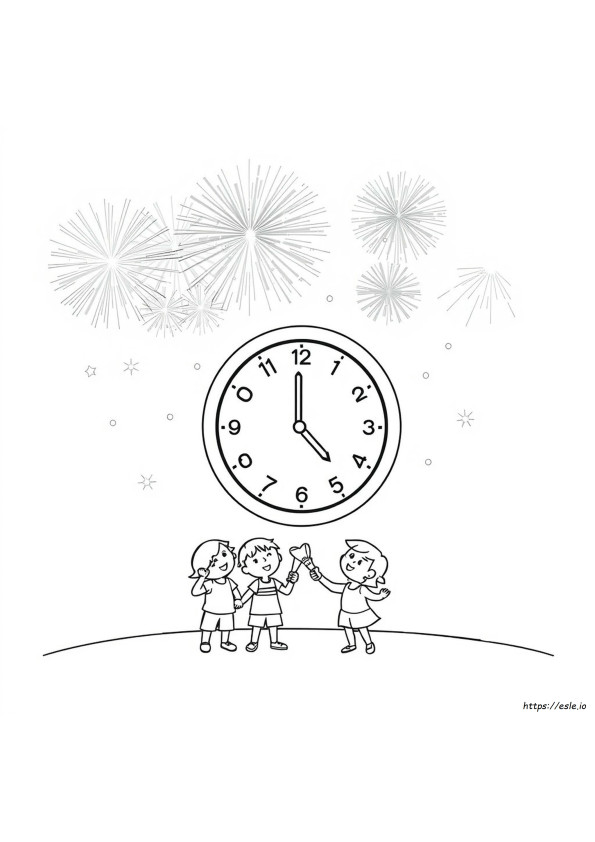 New Years Coloring Pages For Kids Printable