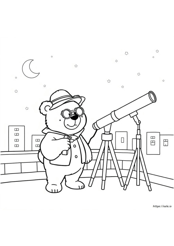 Bear Dressed As Spy Coloring Page