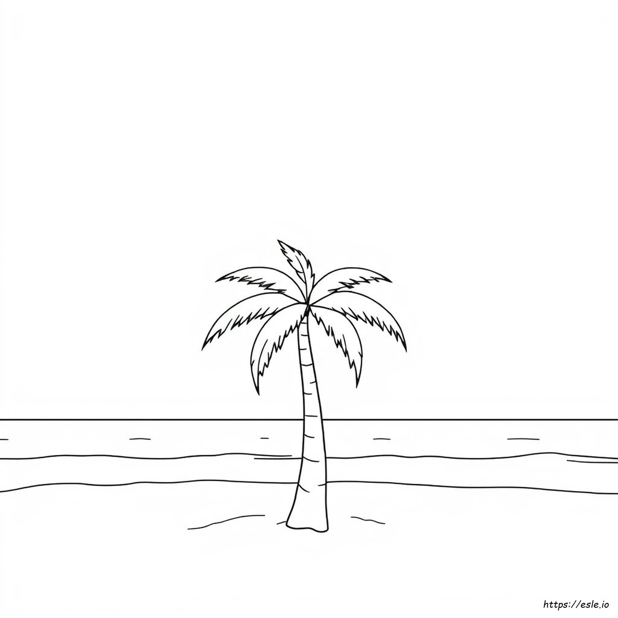 Printable Palm Tree Coloring Page