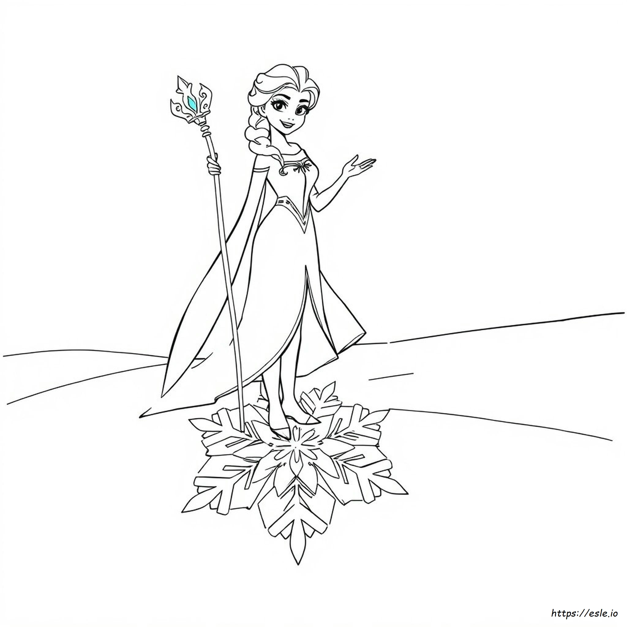 Sketsa Elsa Untuk Mewarnai - Gratis Untuk Dicetak