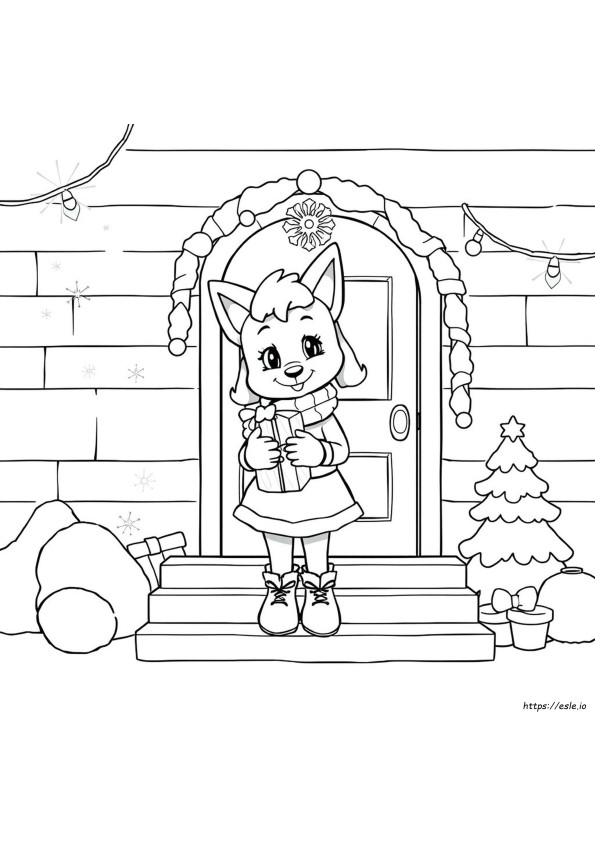 Bluey Christmas Colouring Sheet