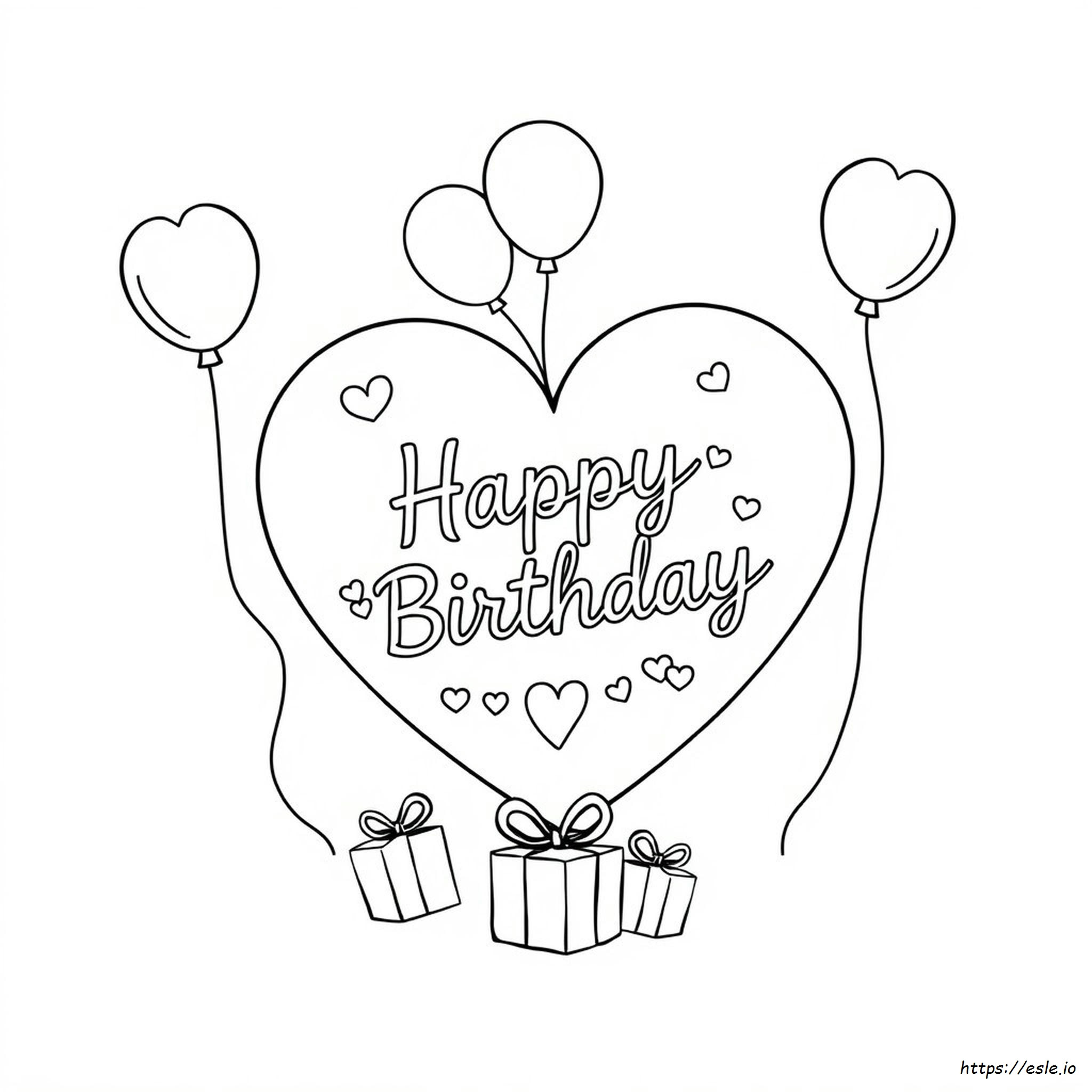 Coloriage Coeur Joyeux Anniversaire Coloriage Coeur Joyeux Anniversaire