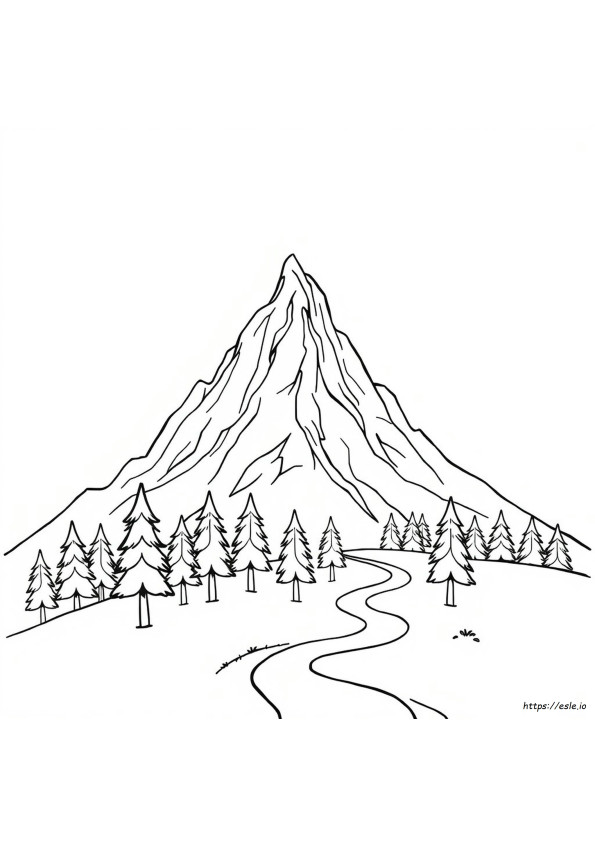 Mountain Coloring Pages Print