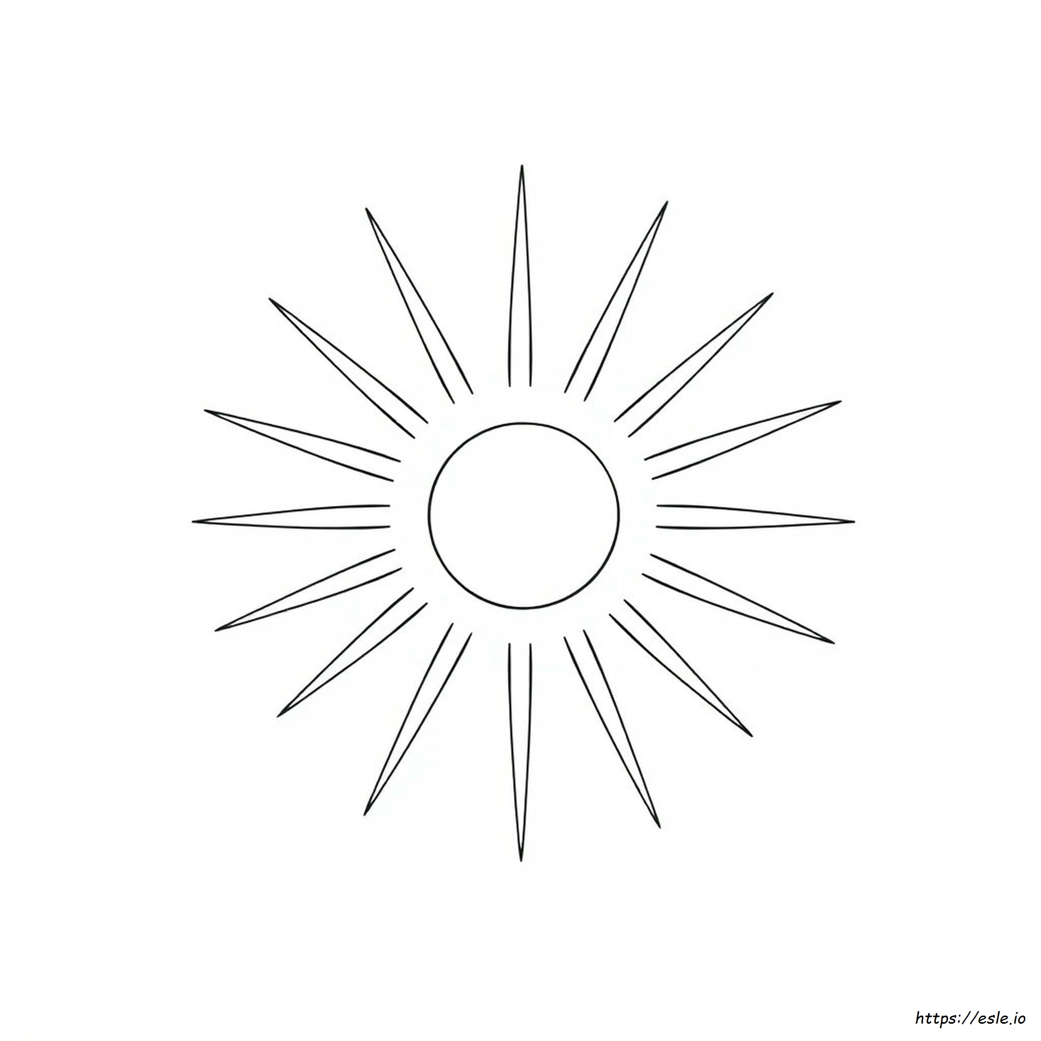 Desenho do Sol para Colorir - Grátis para Imprimir