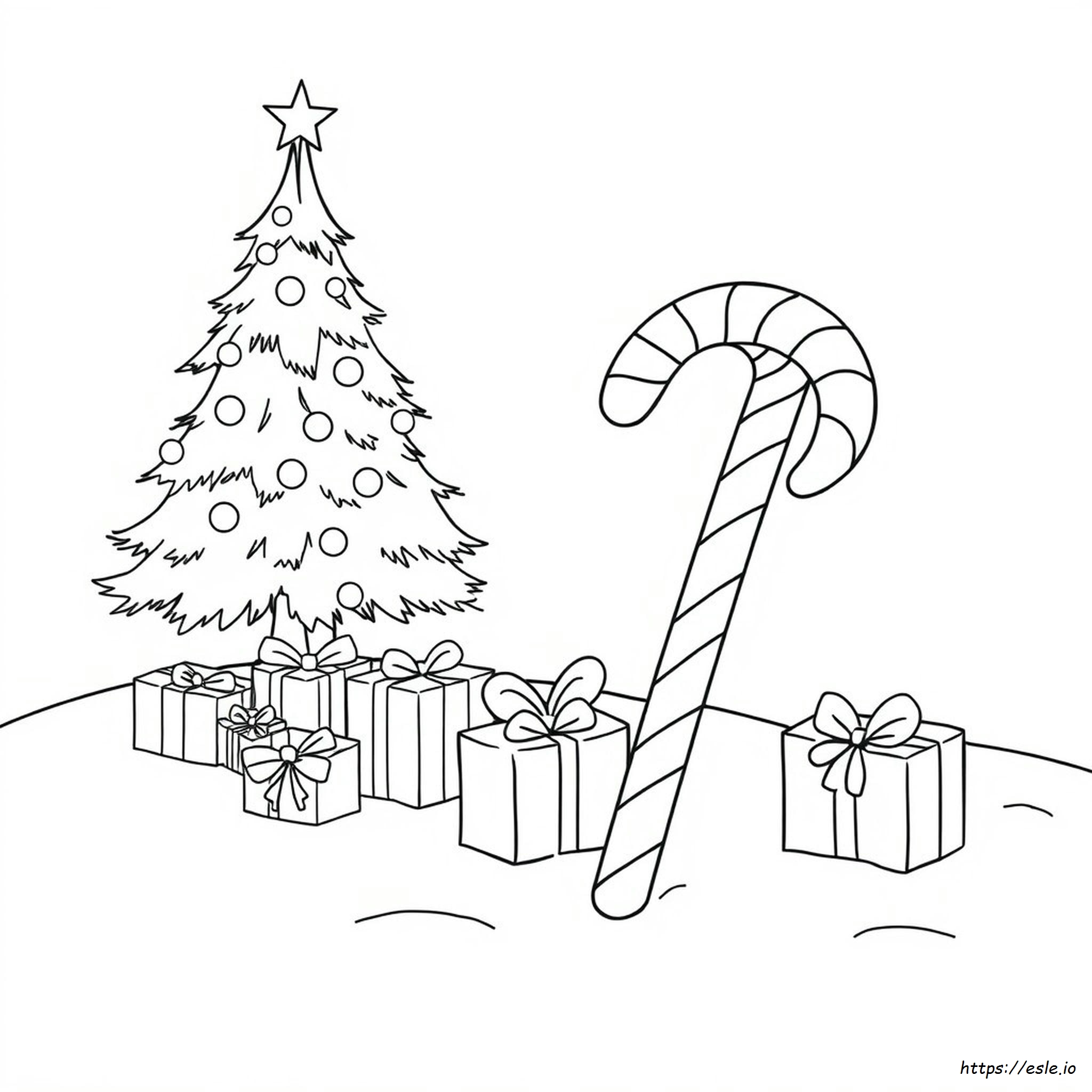 Big Candy Cane Coloring Pages