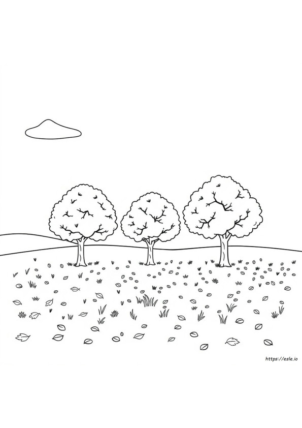 Coloriages D'arbres D'automne