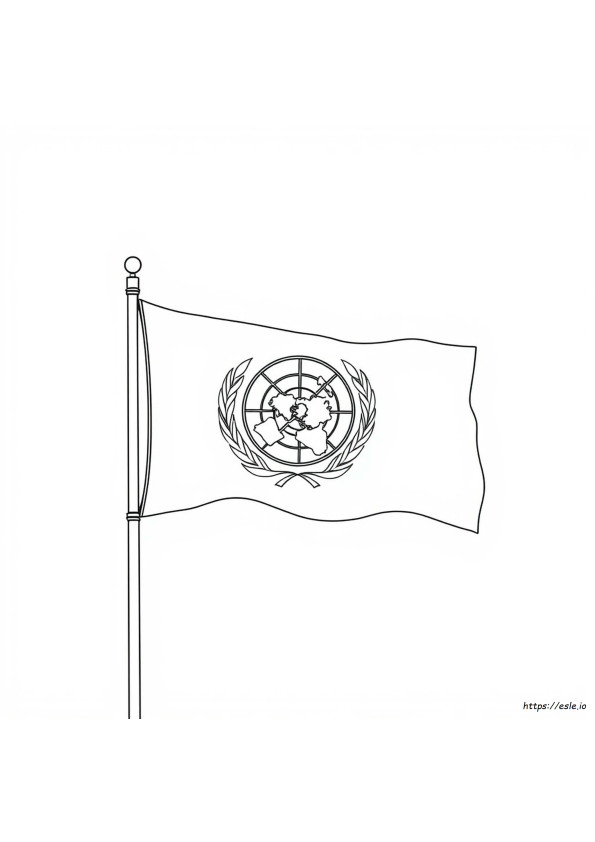 Flagge Der Vereinten Nationen Ausmalen
