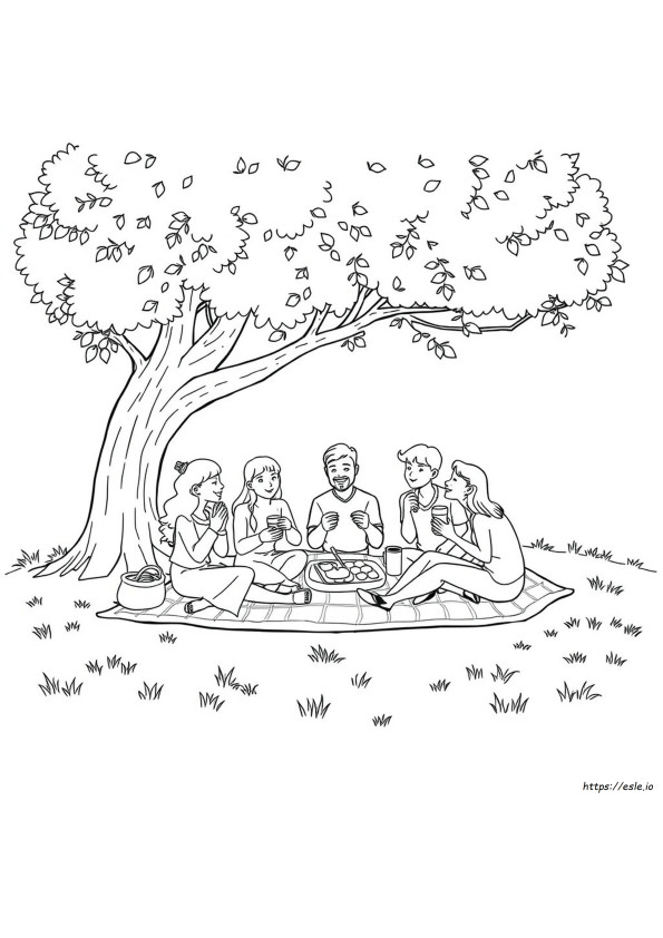 Piquenique Para Colorir
