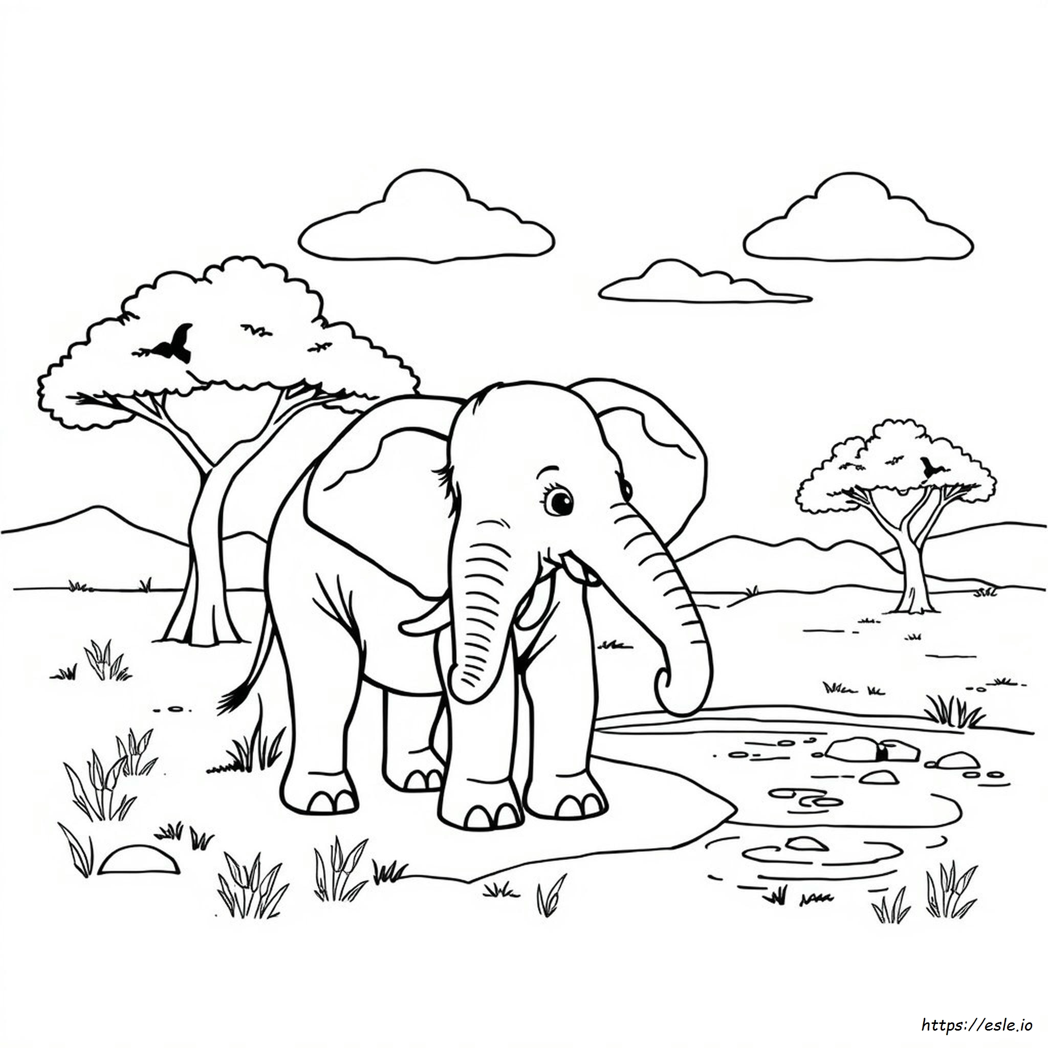Elefant Ausmalbild Zum Ausdrucken