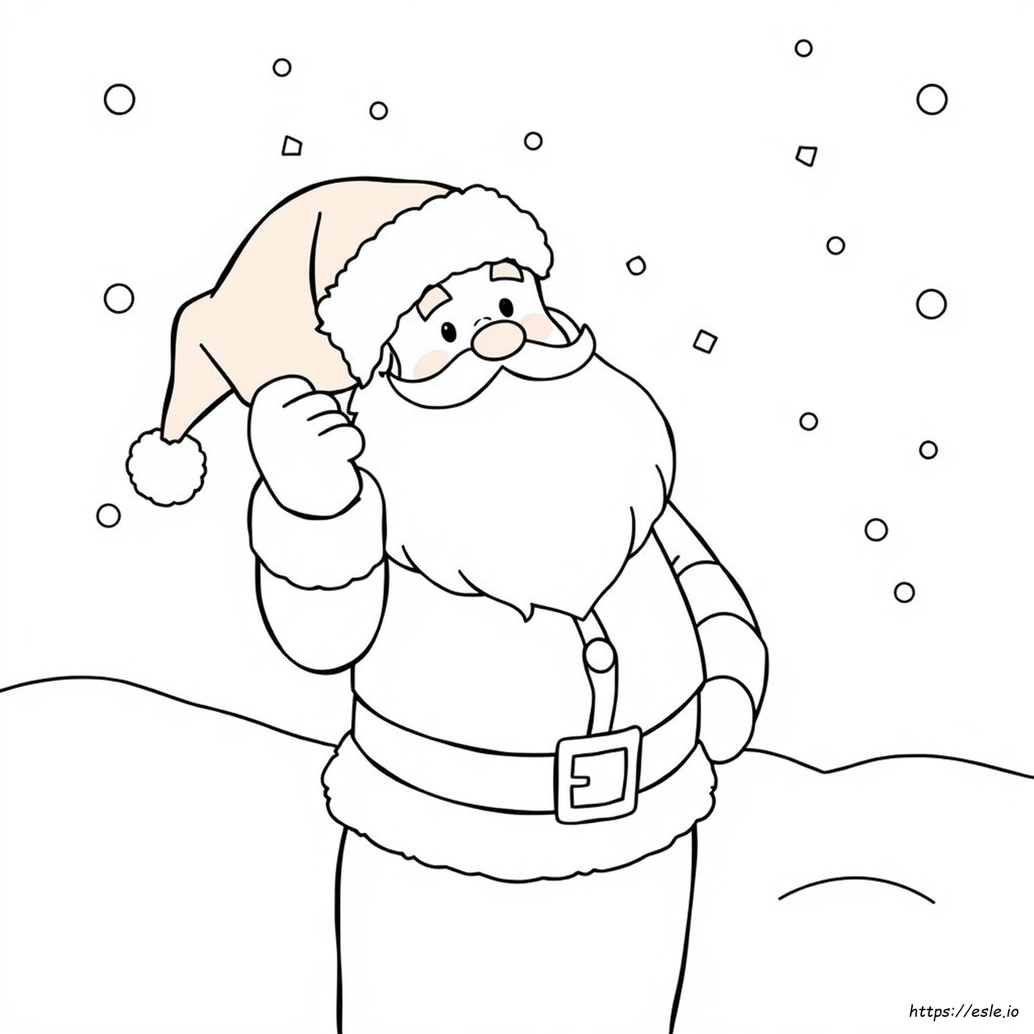 Santa Claus Hat Coloring Sheet