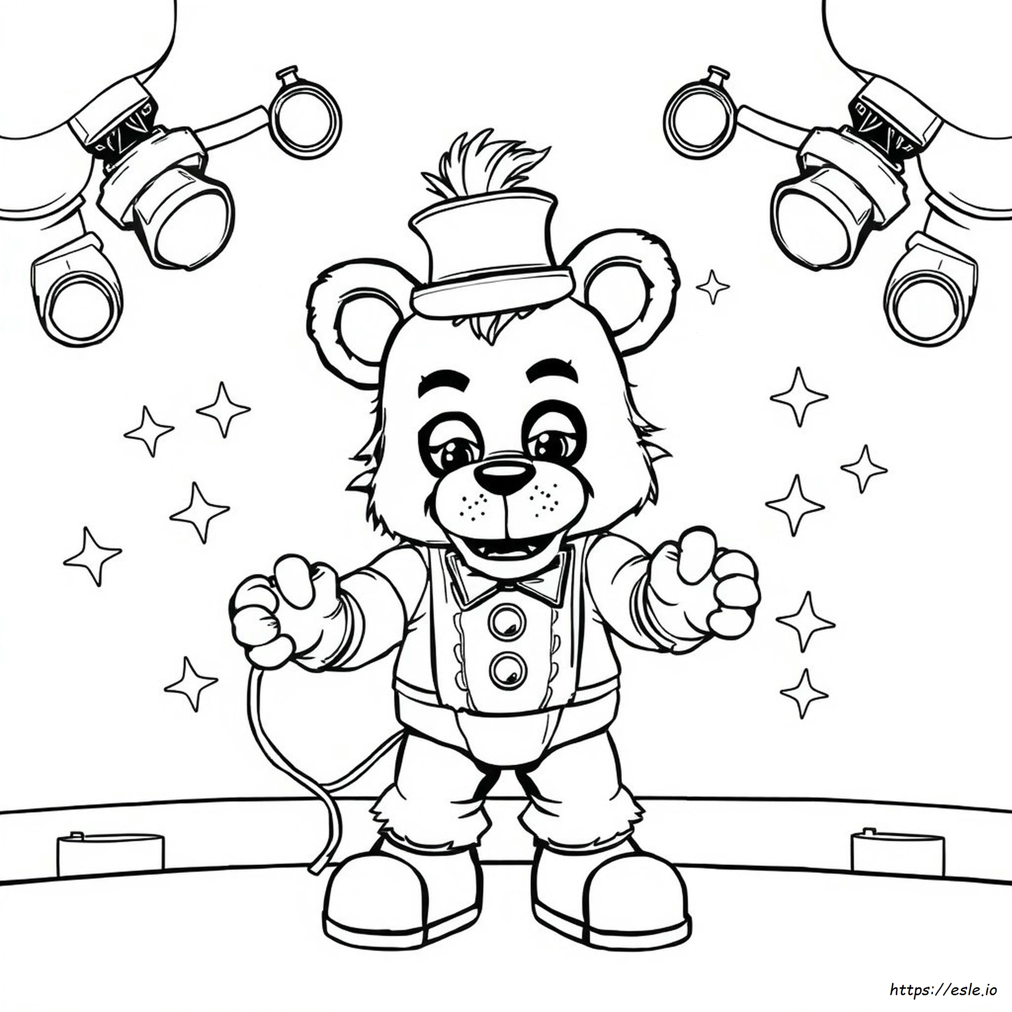 Glamrock Freddy Coloring Page