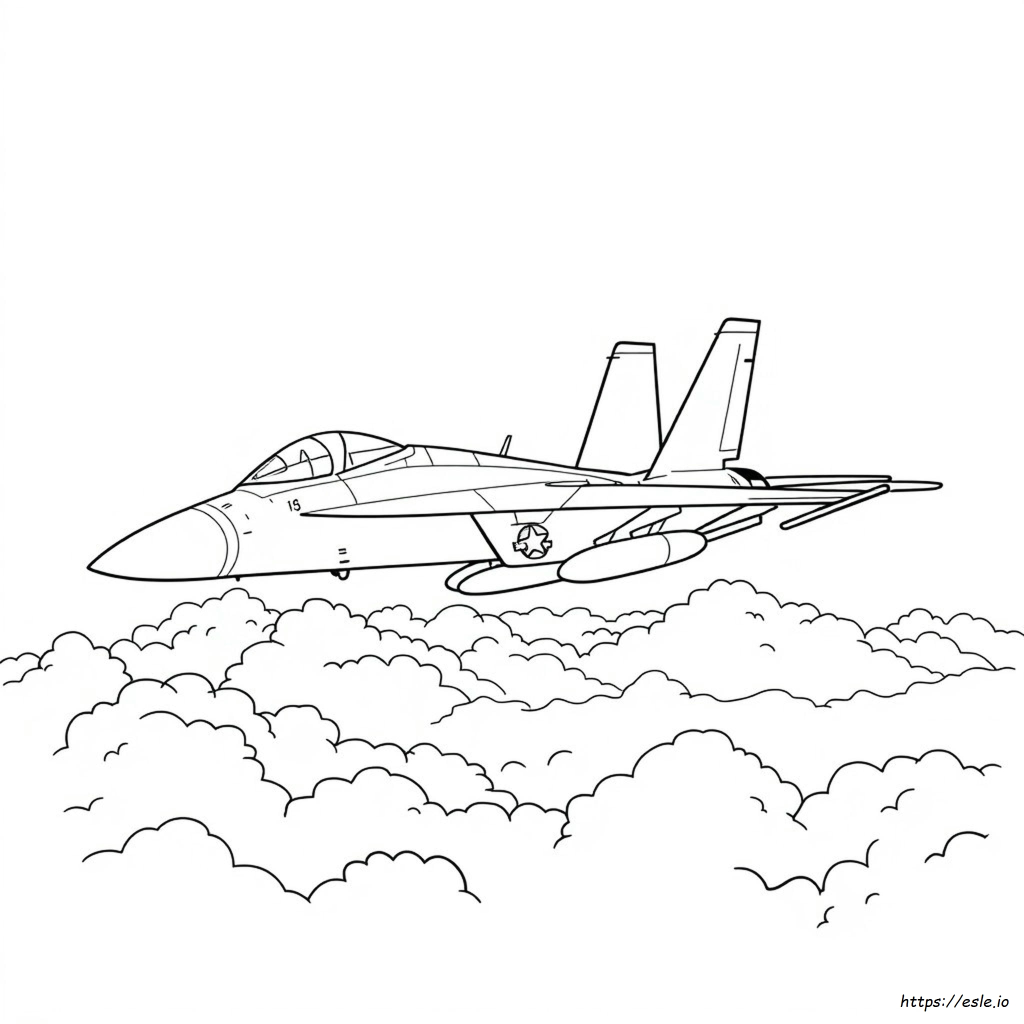 F18 Fighter Jet Coloring Pages