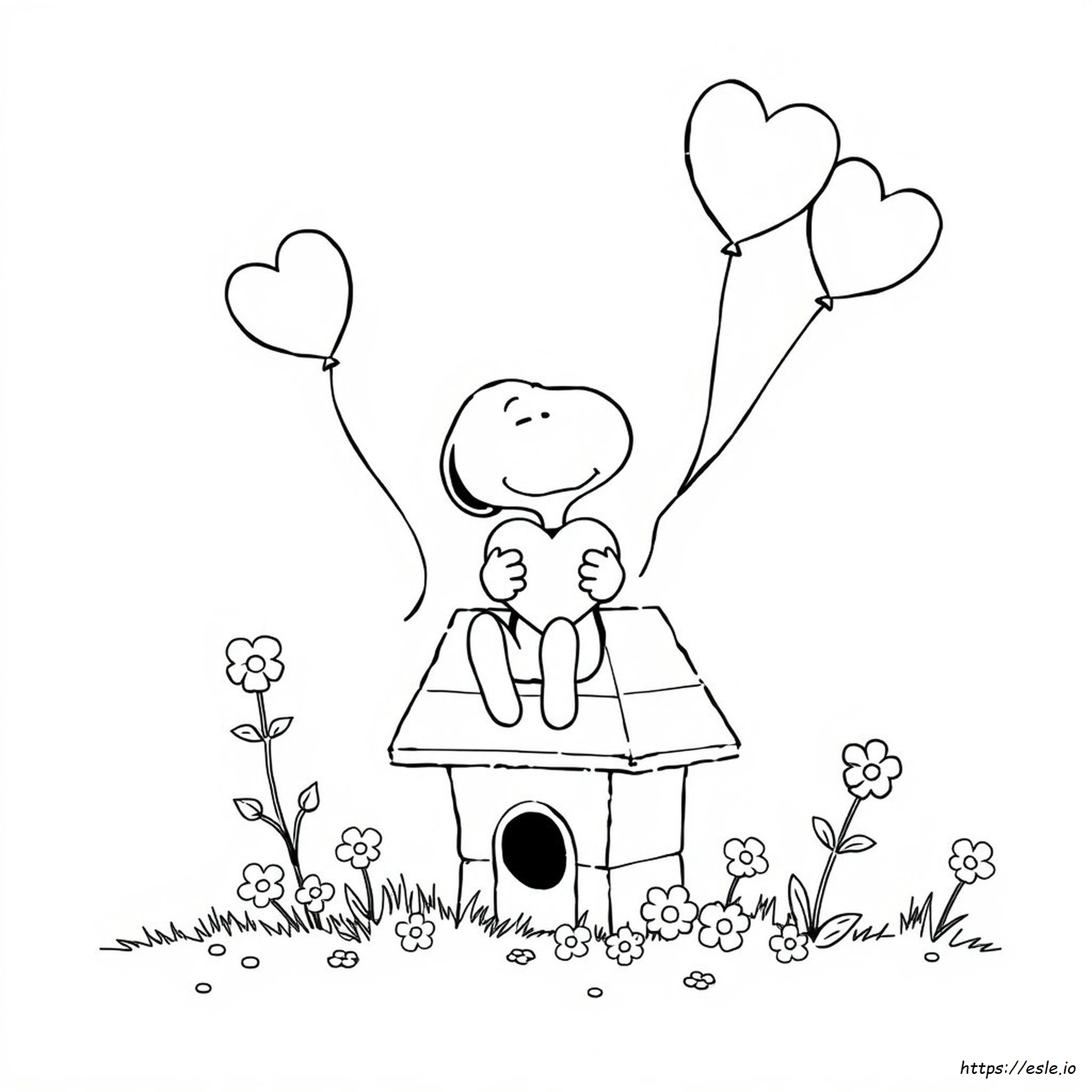 Snoopy Valentinstag Ausmalbilder