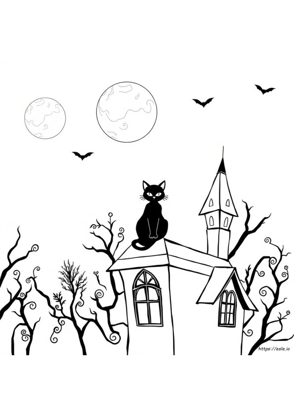 Pagini De Colorat Halloween Alb-Negru