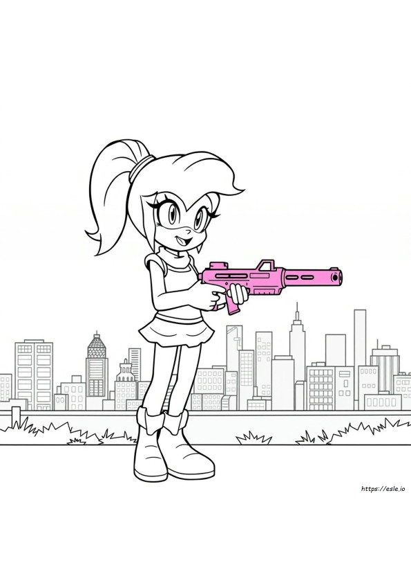 Amy Rose Para Colorear