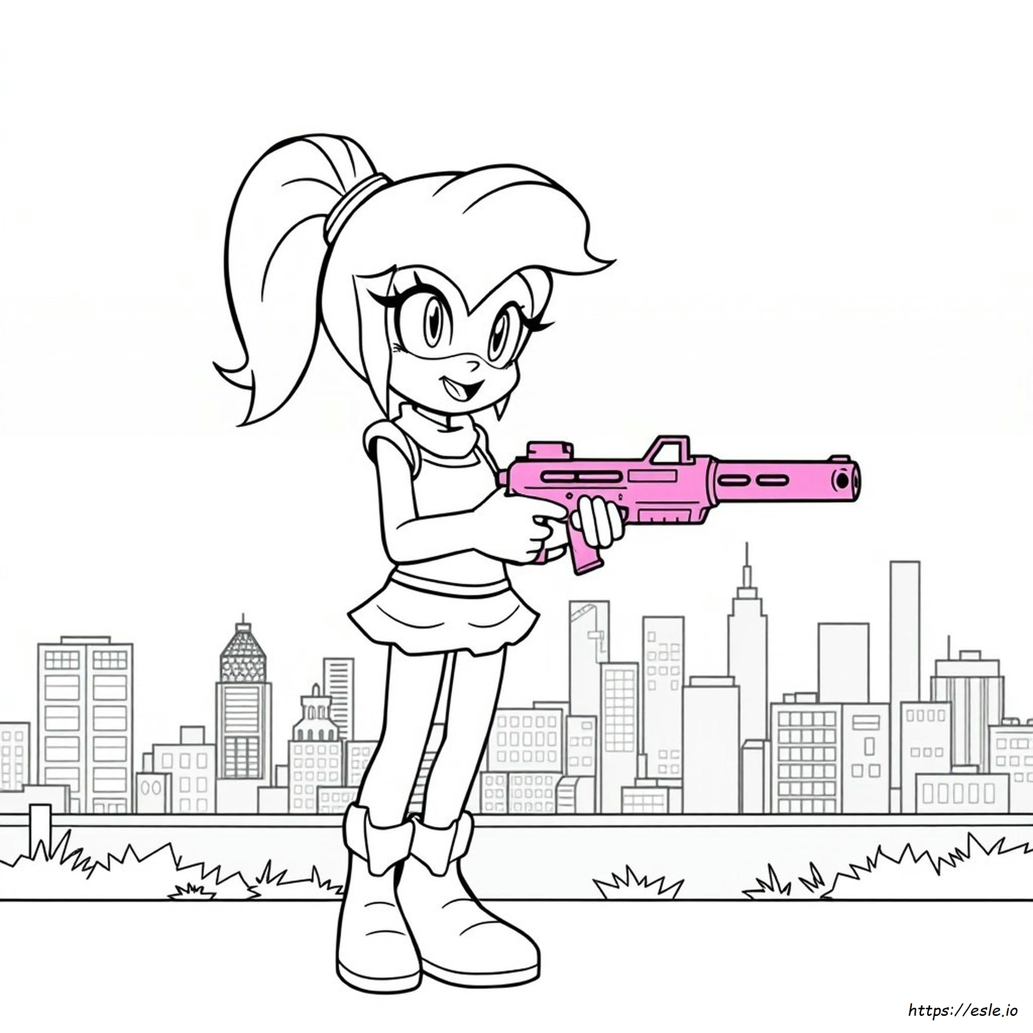 Amy Rose Coloring Page - Free Printable