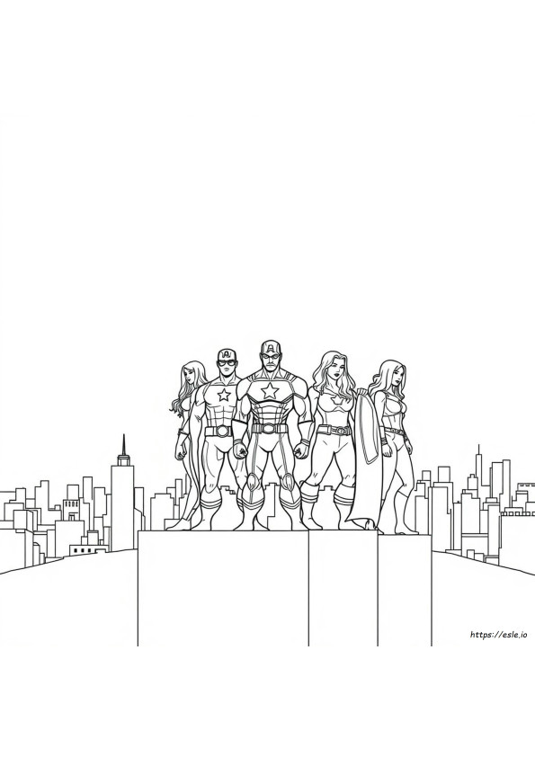 Personaje Marvel De Colorat