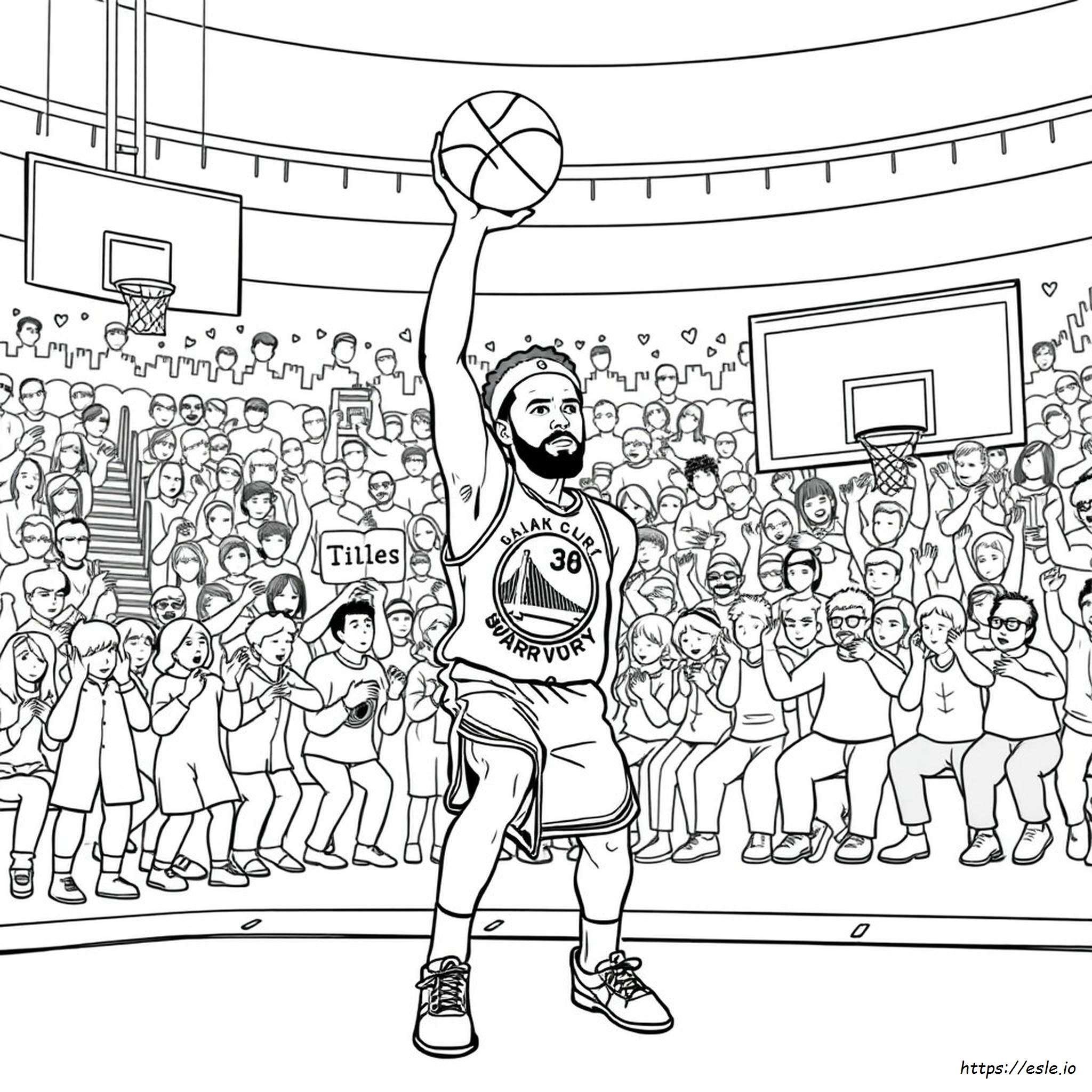 Steph Curry Colouring Pages