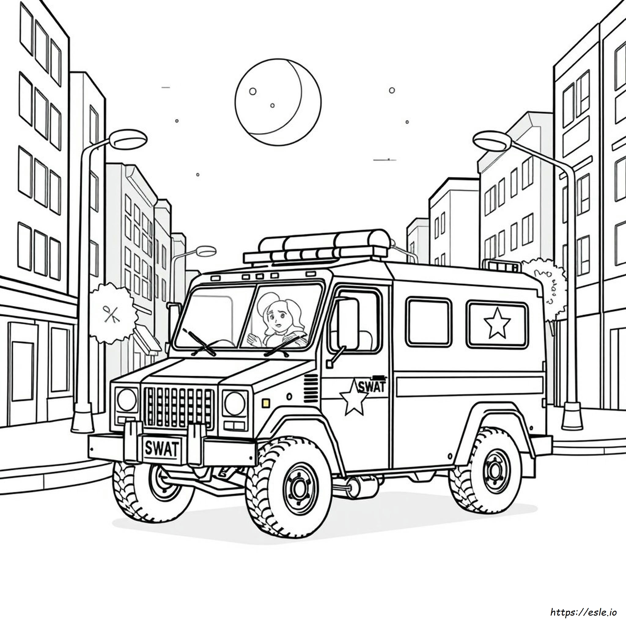 Swat-Truck Ausmalbilder