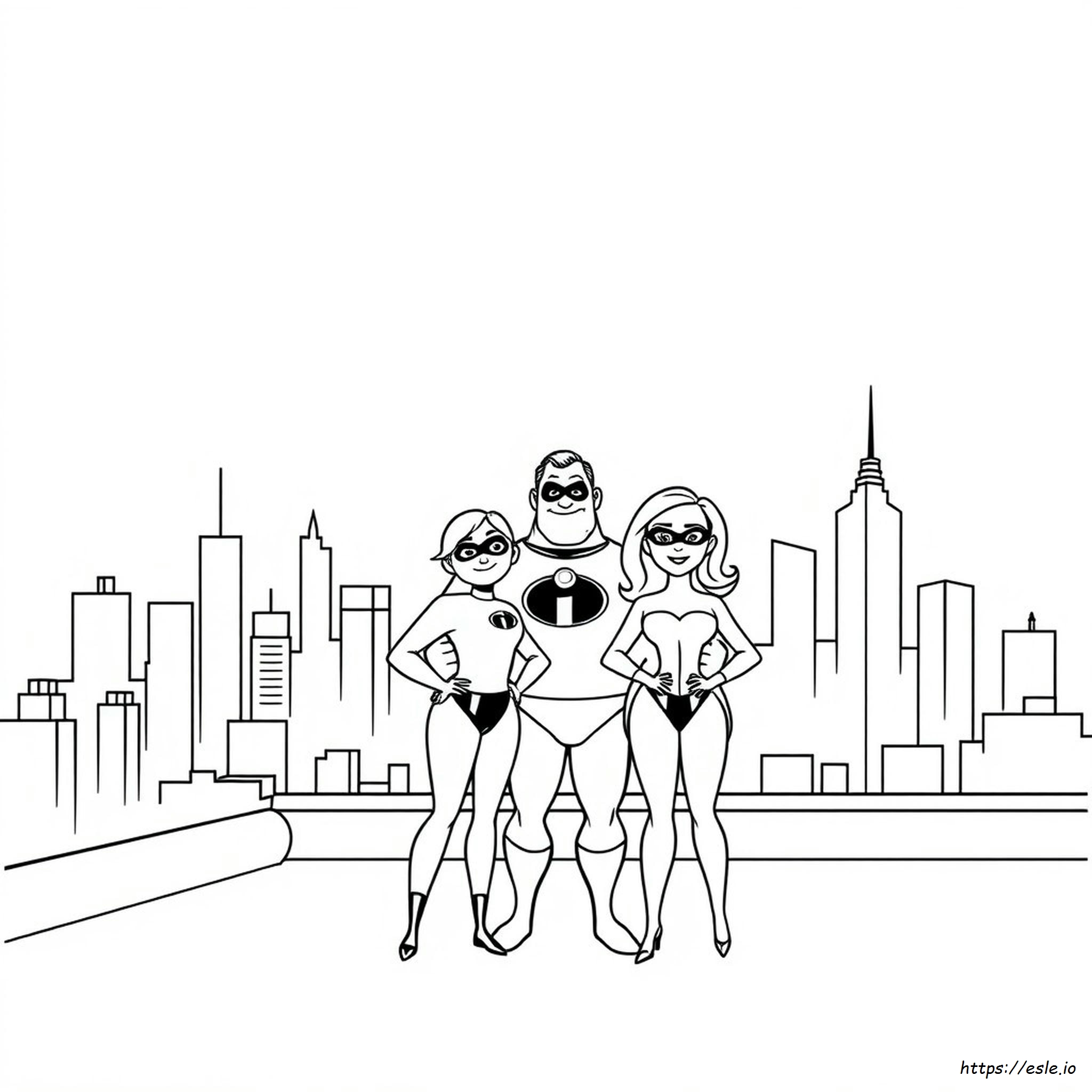 Gambar Mewarnai The Incredibles Yang Dapat Dicetak Gratis
