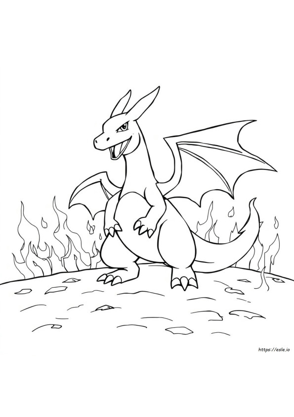 Charizard Para Colorir