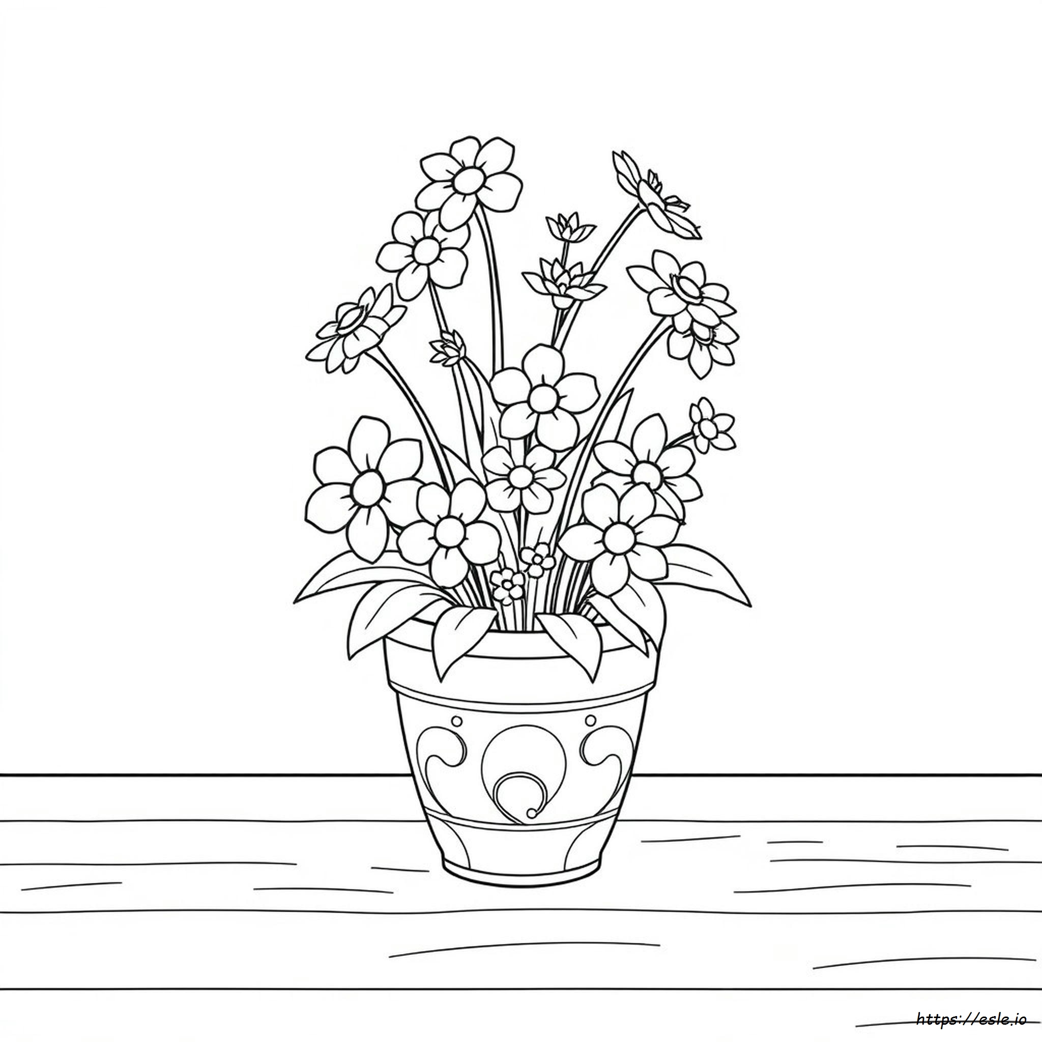 Vaso Di Fiori Da Colorare