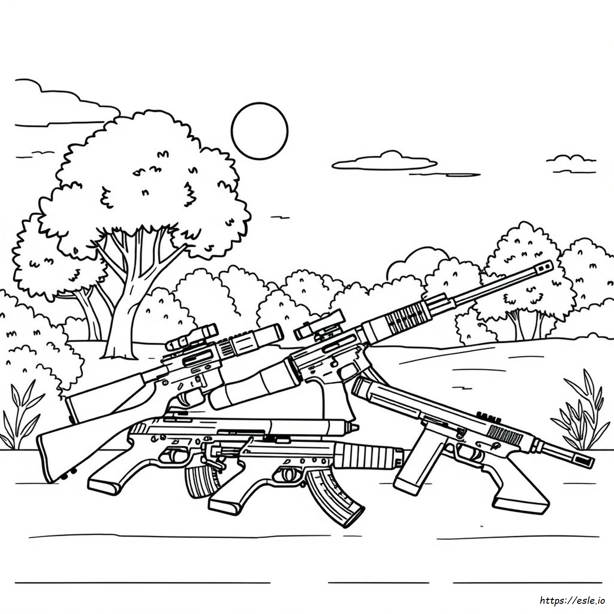 Guns To Coloring Pages
