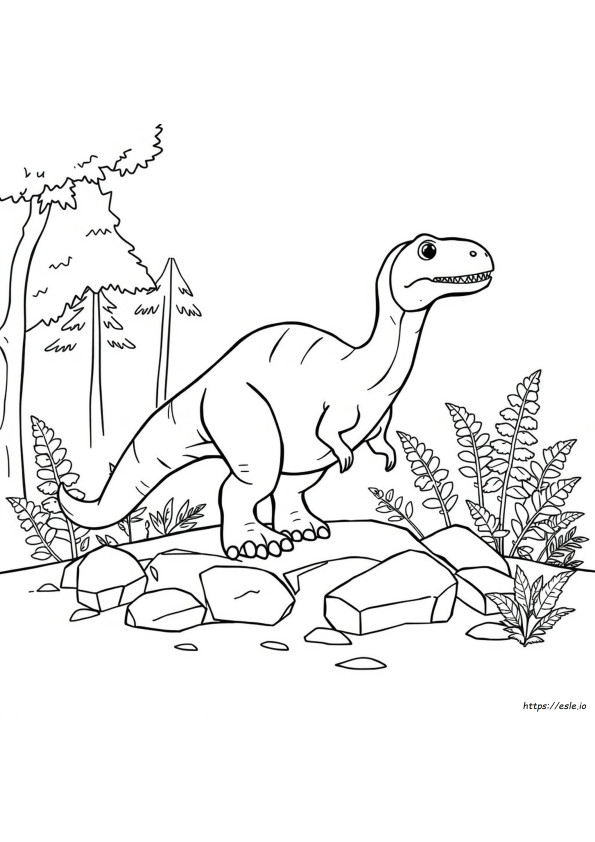 Dinosauruksen Värityskuva