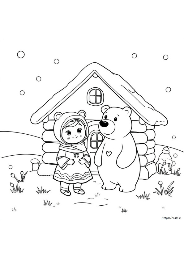 Masha E Orso Libro Da Colorare